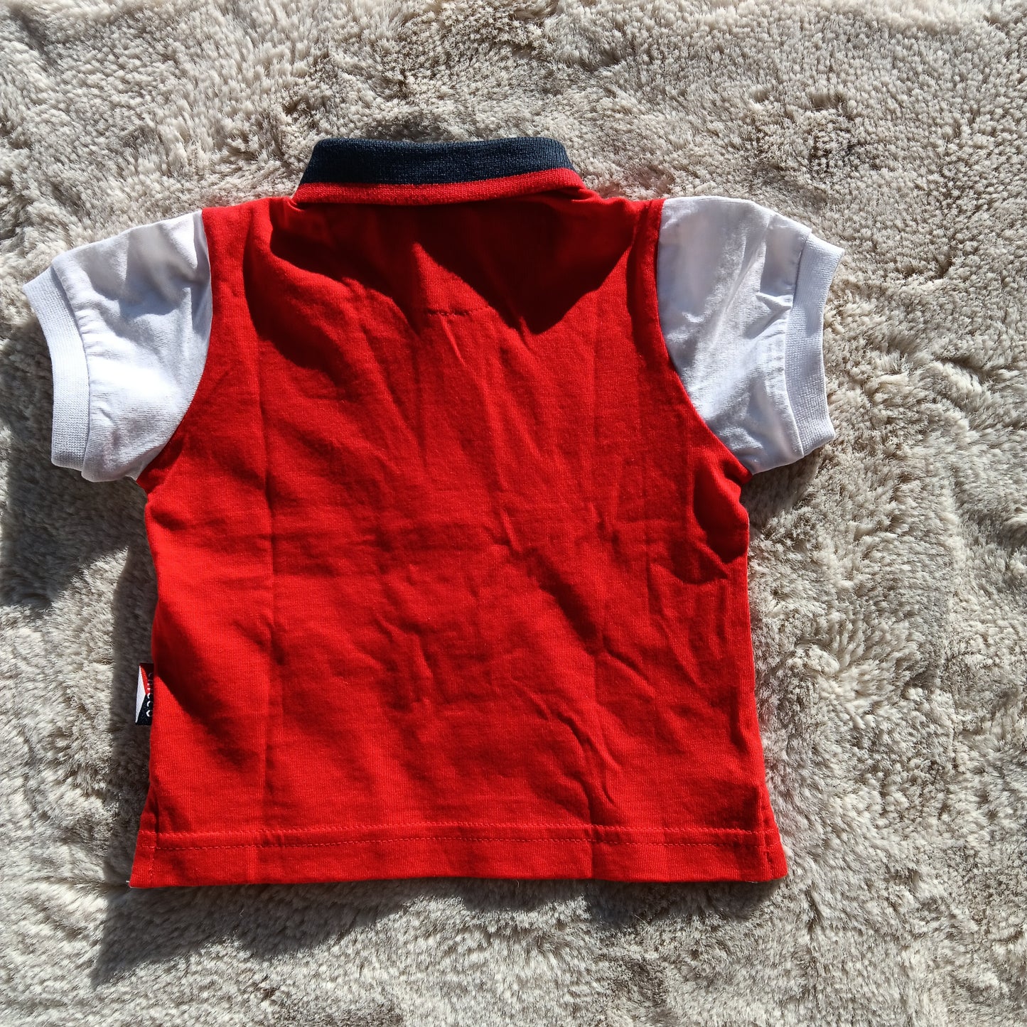 Polo rouge et blanc bébé garçon